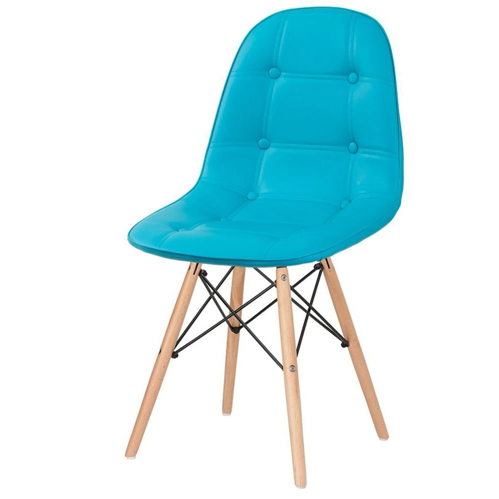 Cadeira de jantar Charles Eames Eiffel Botonê Estofada - Tiffany