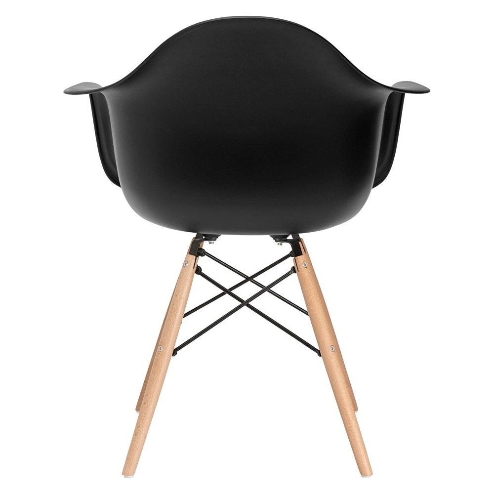 Cadeira de jantar Charles Eames Eiffel DAW em Polipropileno - Preto Cadeira de jantar Charles Eames Eiffel DAW em Polipropileno - Preto