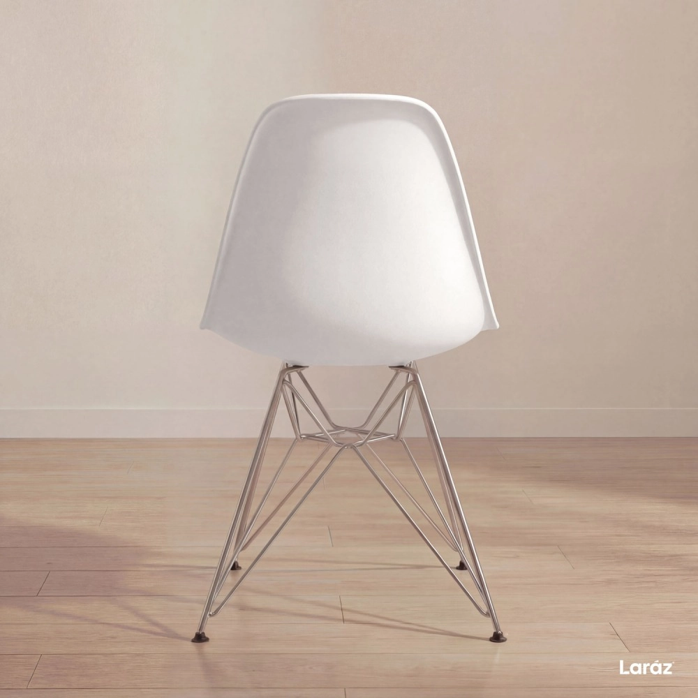 Cadeira de jantar Charles Eames Eiffel DKR em Polipropileno - Branco Cadeira de jantar Charles Eames Eiffel DKR em Polipropileno - Branco
