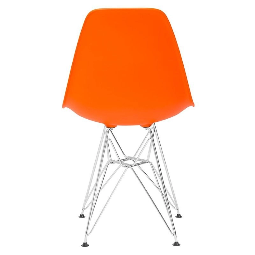 Cadeira de jantar Charles Eames Eiffel DKR em Polipropileno - Laranja Cadeira de jantar Charles Eames Eiffel DKR em Polipropileno - Laranja