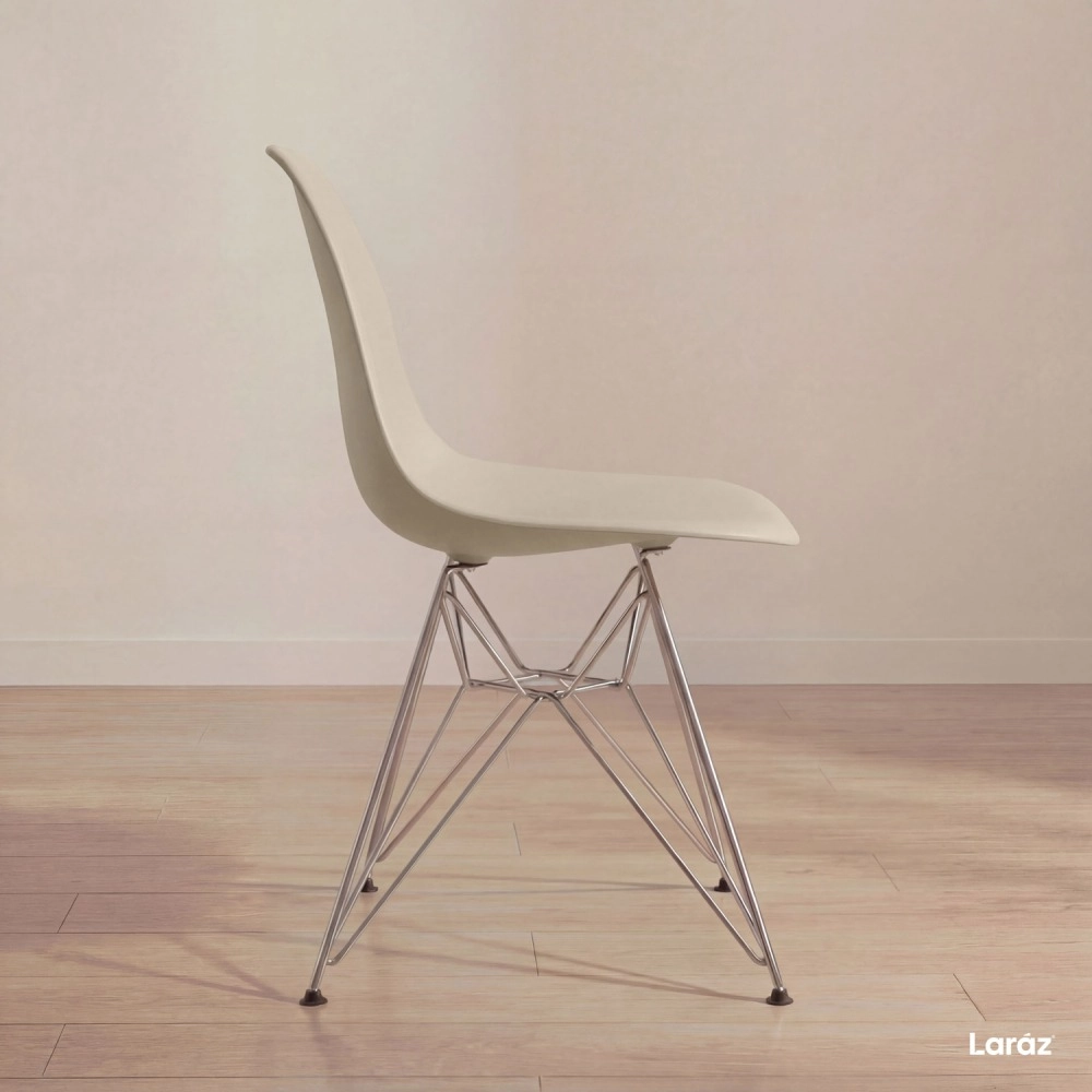 Cadeira de jantar Charles Eames Eiffel DKR em Polipropileno - Nude Cadeira de jantar Charles Eames Eiffel DKR em Polipropileno - Nude