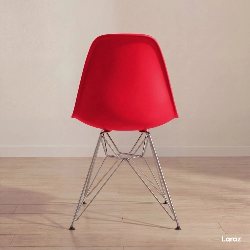 Cadeira de jantar Charles Eames Eiffel DKR em Polipropileno - Vermelho Cadeira de jantar Charles Eames Eiffel DKR em Polipropileno - Vermelho