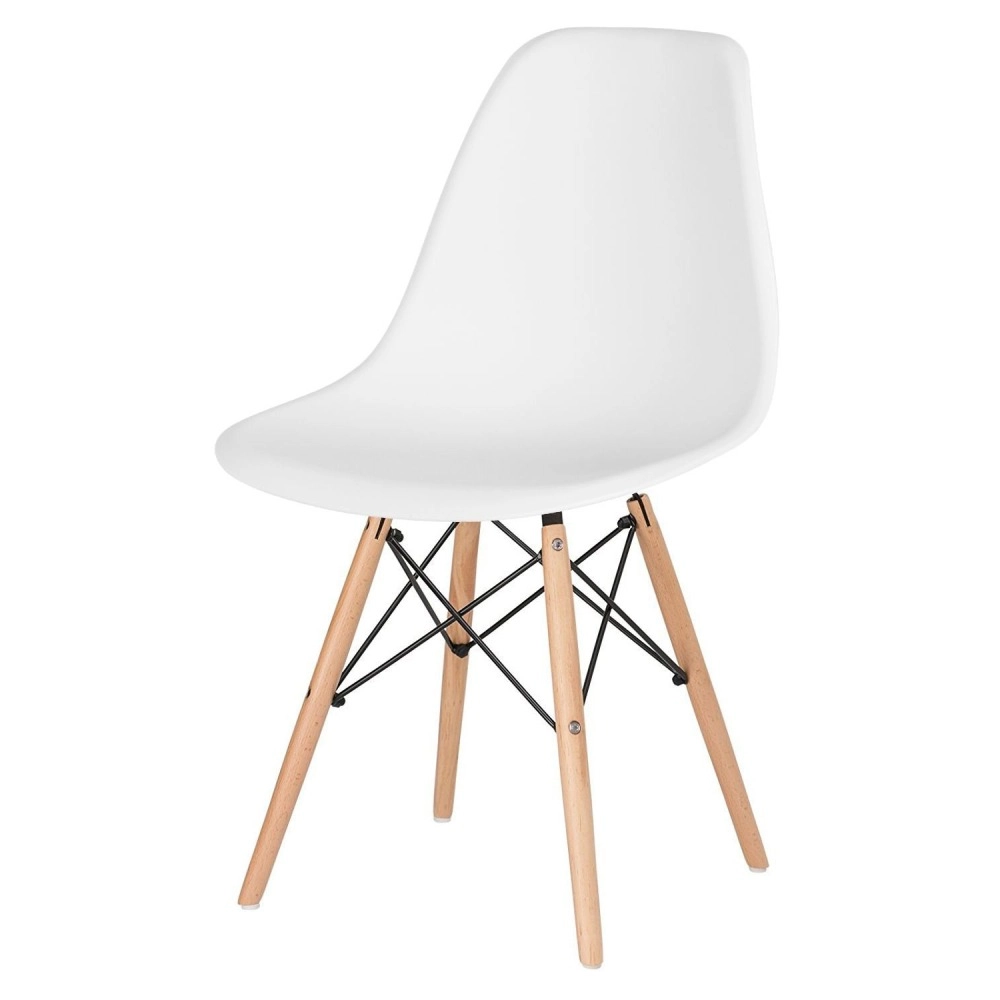 Cadeira de jantar Charles Eames Eiffel DSW em Polipropileno - Branco Cadeira de jantar Charles Eames Eiffel DSW em Polipropileno - Branco