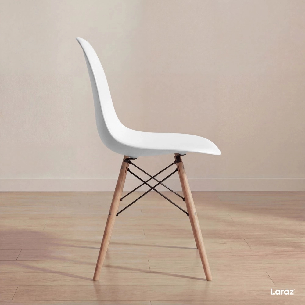 Cadeira de jantar Charles Eames Eiffel DSW em Polipropileno - Branco Cadeira de jantar Charles Eames Eiffel DSW em Polipropileno - Branco