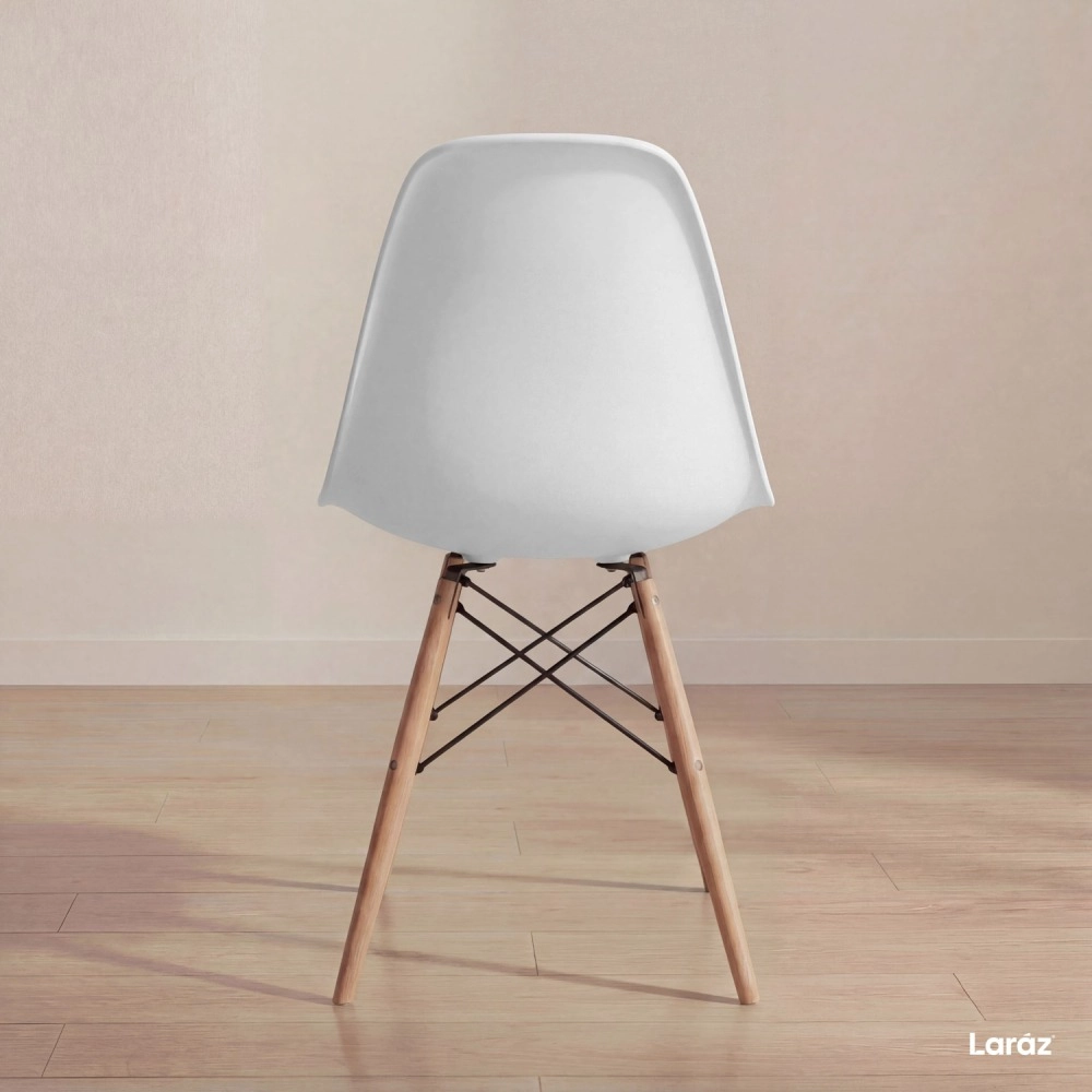 Cadeira de jantar Charles Eames Eiffel DSW em Polipropileno - Branco Cadeira de jantar Charles Eames Eiffel DSW em Polipropileno - Branco