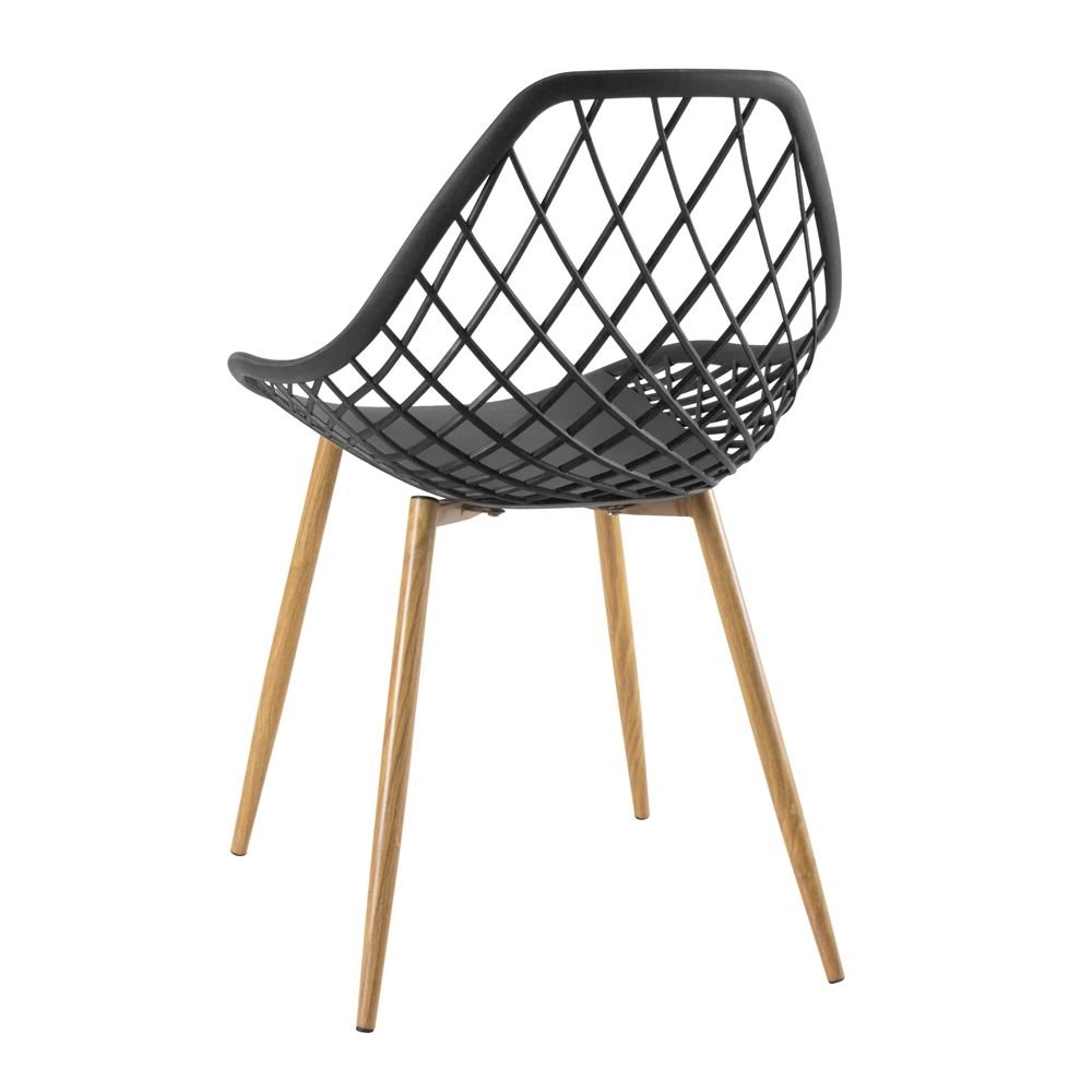 Cadeira de jantar Clarice Cloe com design contemporâneo – Preto Cadeira de jantar Clarice Cloe com design contemporâneo – Preto