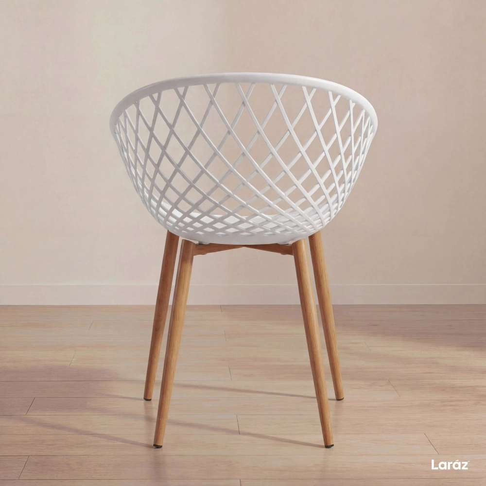 Cadeira de jantar Clarice Nest com design moderno e anatômico - Branco Cadeira de jantar Clarice Nest com design moderno e anatômico - Branco