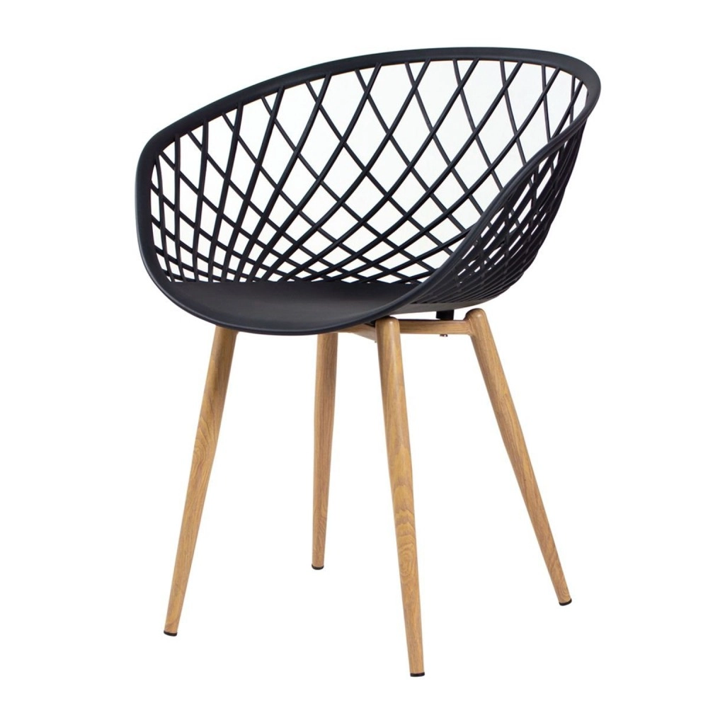 Cadeira de jantar Clarice Nest com design moderno e anatômico - Preto Cadeira de jantar Clarice Nest com design moderno e anatômico - Preto