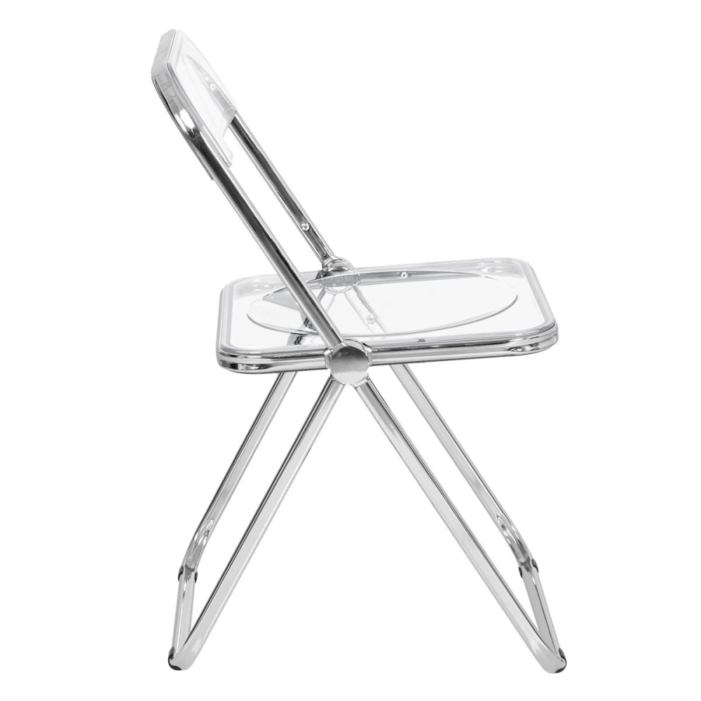 Cadeira de jantar design dobrável cristal acrílico transparente Italia