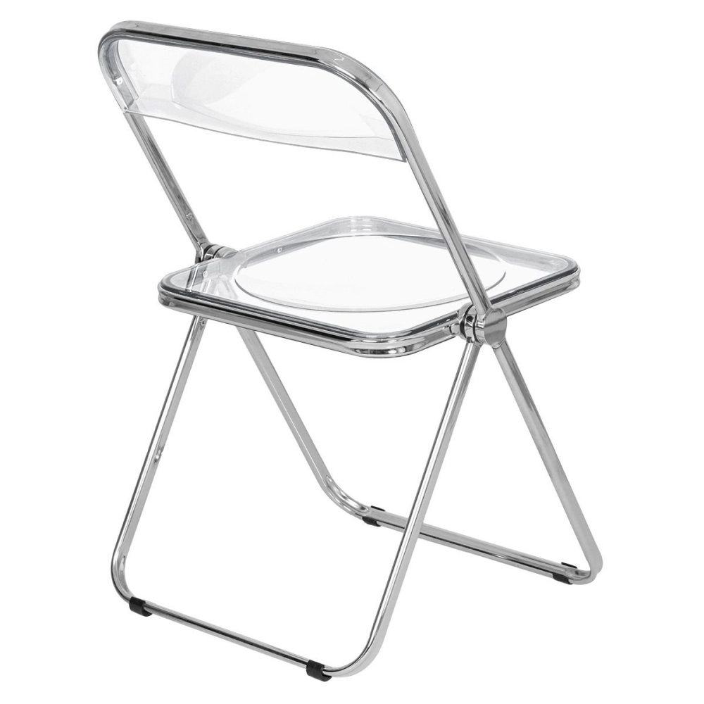 Cadeira de jantar design dobrável cristal acrílico transparente Italia