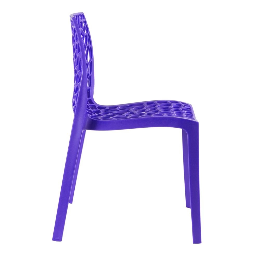 Cadeira de jantar Gruvyer com design contemporâneo e anatômico - Roxo Cadeira de jantar Gruvyer com design contemporâneo e anatômico - Roxo