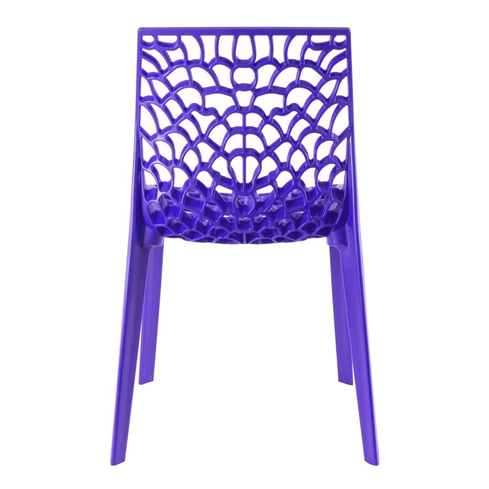 Cadeira de jantar Gruvyer com design contemporâneo e anatômico - Roxo Cadeira de jantar Gruvyer com design contemporâneo e anatômico - Roxo