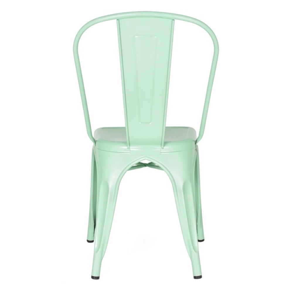 Cadeira de jantar Iron Tolix com design industrial - Verde Claro