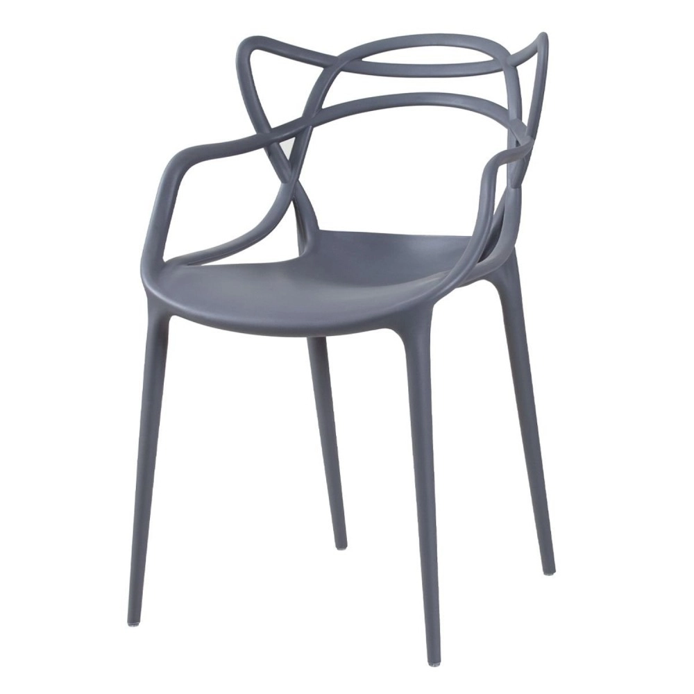 Cadeira de jantar Master Allegra Design Moderno em Polipropileno - Cinza escuro Cadeira de jantar Master Allegra Design Moderno em Polipropileno - Cinza escuro