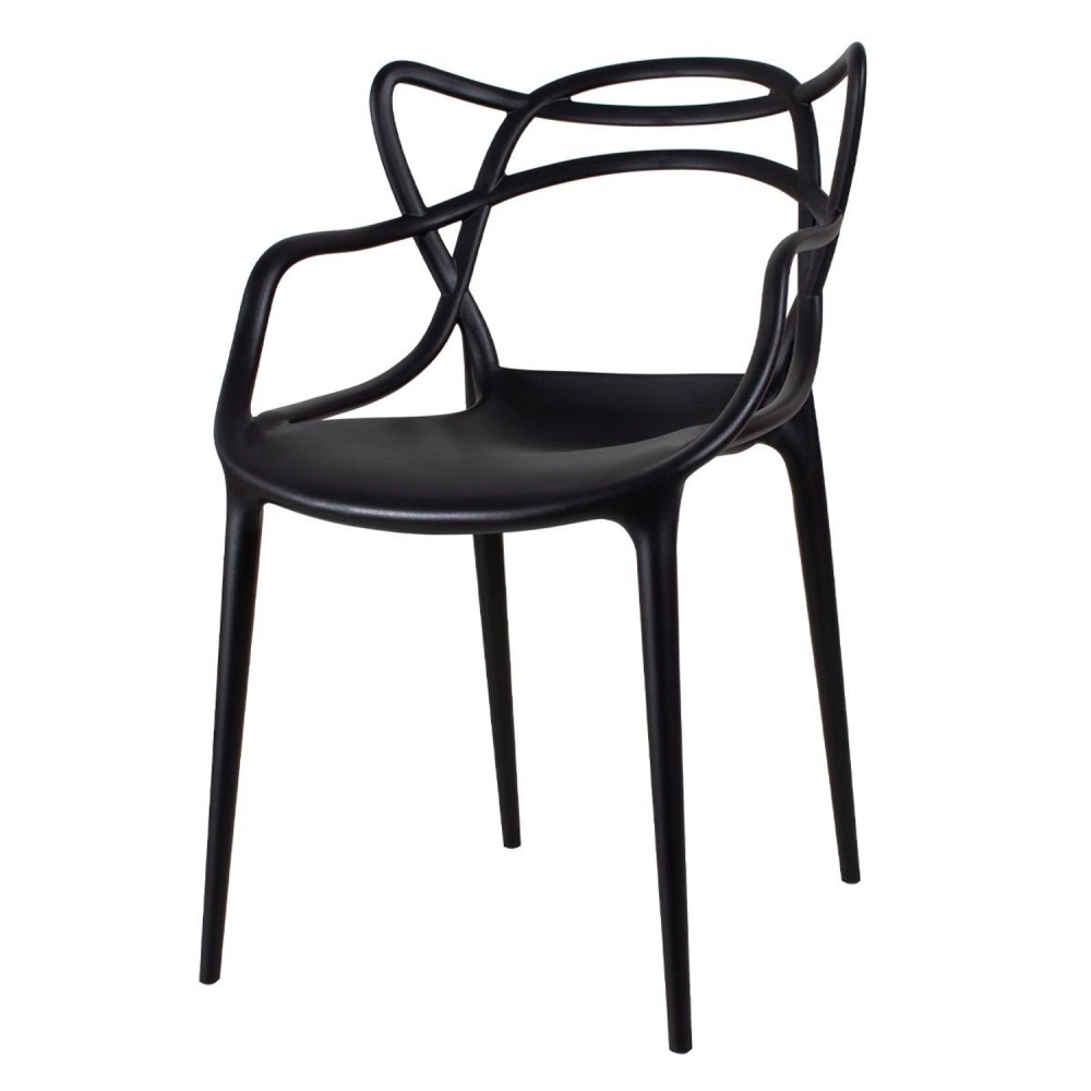 Cadeira de jantar Master Allegra Design Moderno em Polipropileno - Preto Cadeira de jantar Master Allegra Design Moderno em Polipropileno - Preto