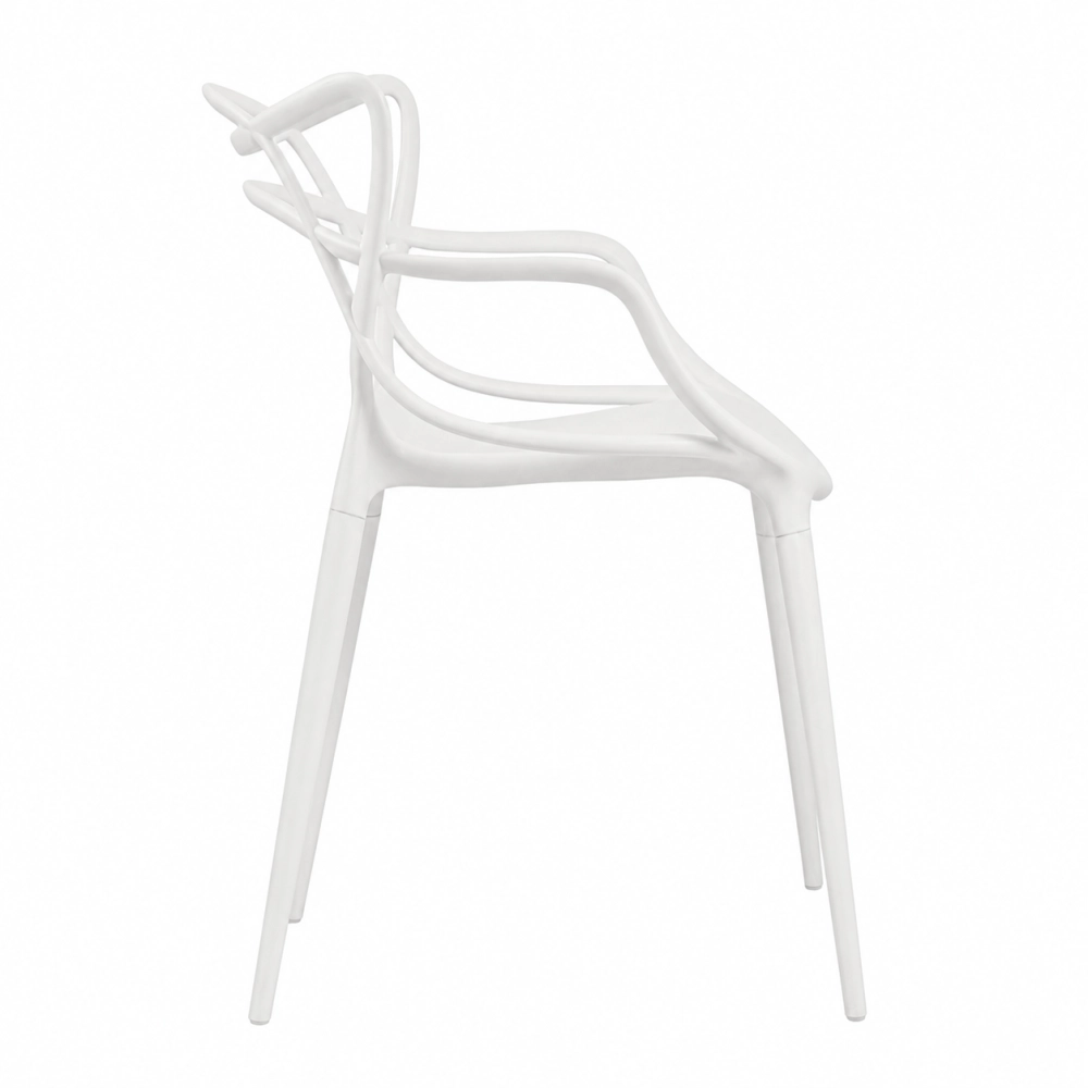Cadeira de jantar Masters Allegra com pés desmontáveis - Branco Cadeira de jantar Masters Allegra com pés desmontáveis - Branco