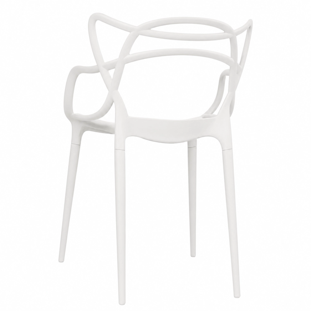 Cadeira de jantar Masters Allegra com pés desmontáveis - Branco Cadeira de jantar Masters Allegra com pés desmontáveis - Branco