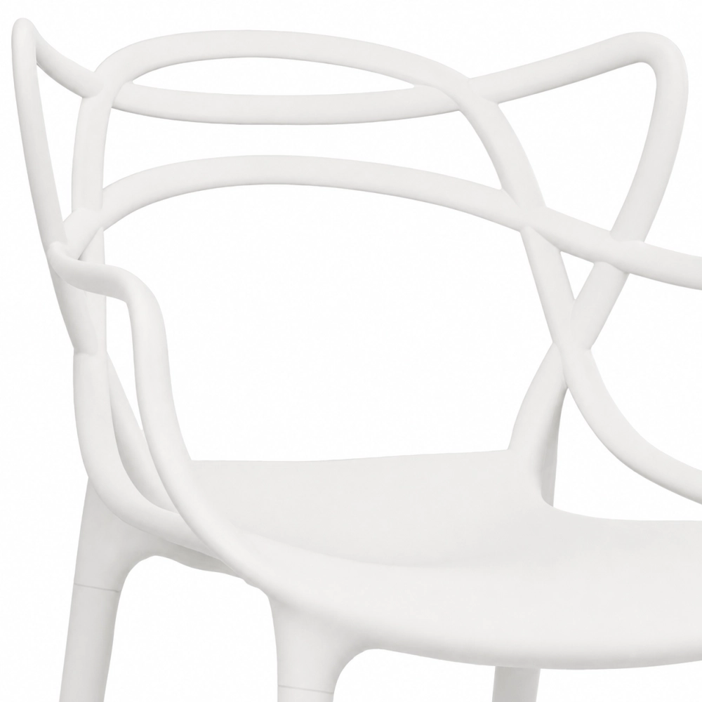 Cadeira de jantar Masters Allegra com pés desmontáveis - Branco Cadeira de jantar Masters Allegra com pés desmontáveis - Branco