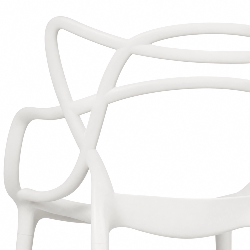 Cadeira de jantar Masters Allegra com pés desmontáveis - Branco Cadeira de jantar Masters Allegra com pés desmontáveis - Branco