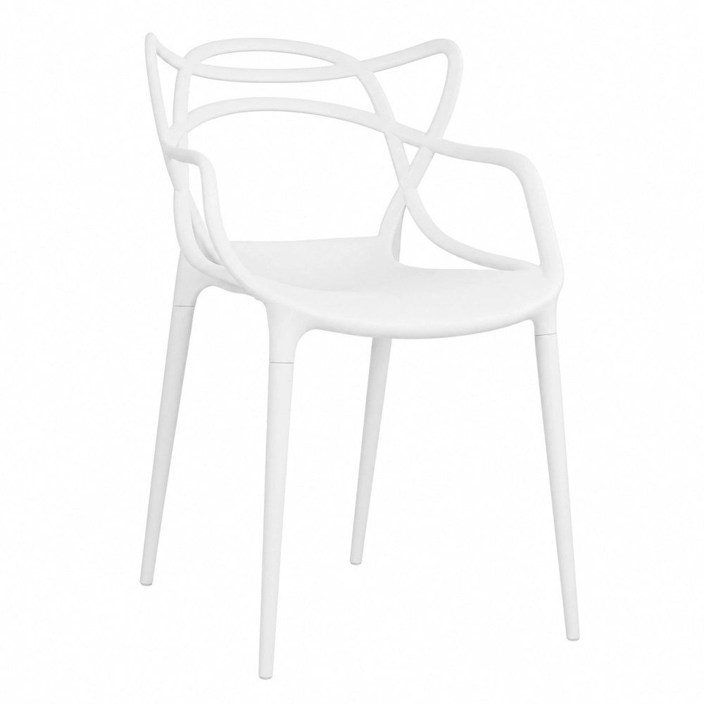 Cadeira de jantar Masters Allegra com pés desmontáveis - Branco Cadeira de jantar Masters Allegra com pés desmontáveis - Branco