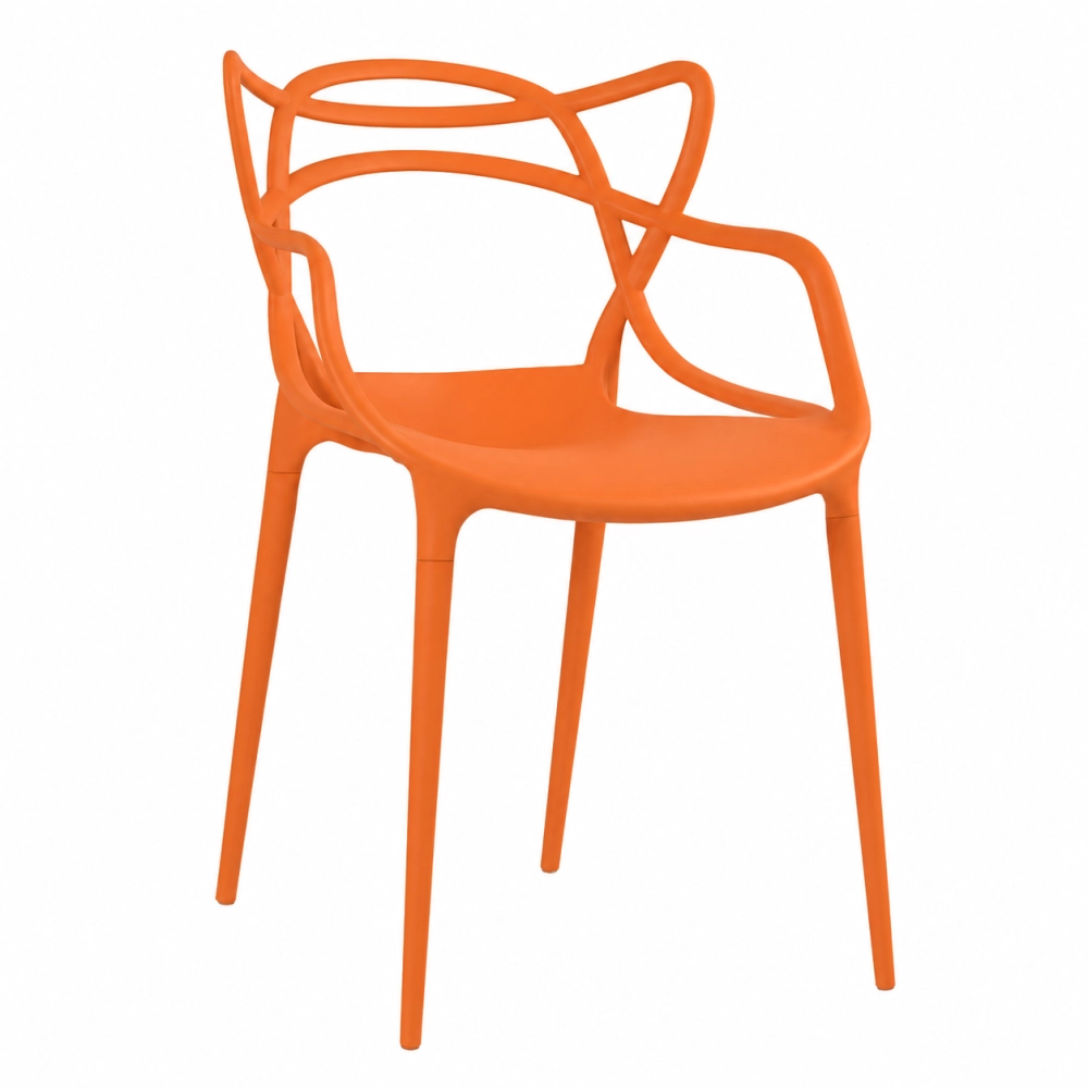 Cadeira de jantar Masters Allegra com pés desmontáveis - Laranja Cadeira de jantar Masters Allegra com pés desmontáveis - Laranja