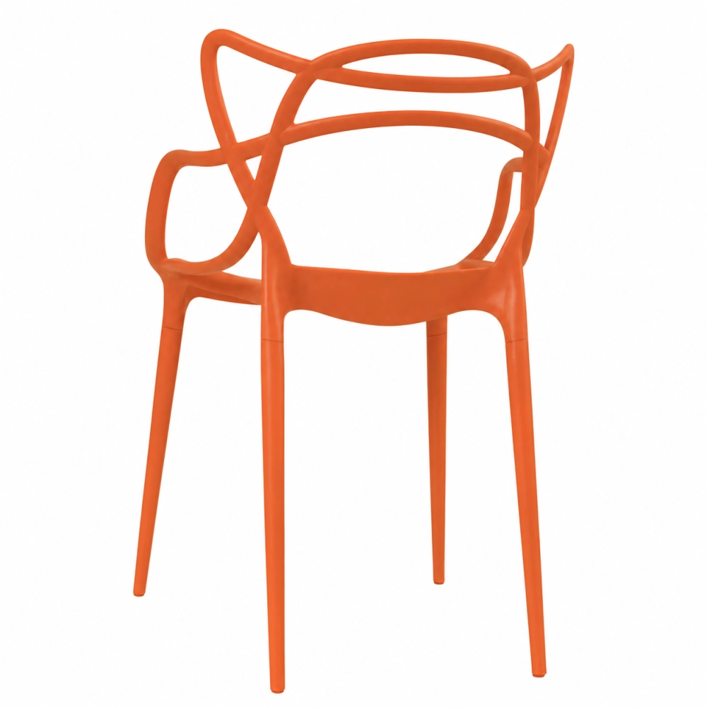 Cadeira de jantar Masters Allegra com pés desmontáveis - Laranja Cadeira de jantar Masters Allegra com pés desmontáveis - Laranja