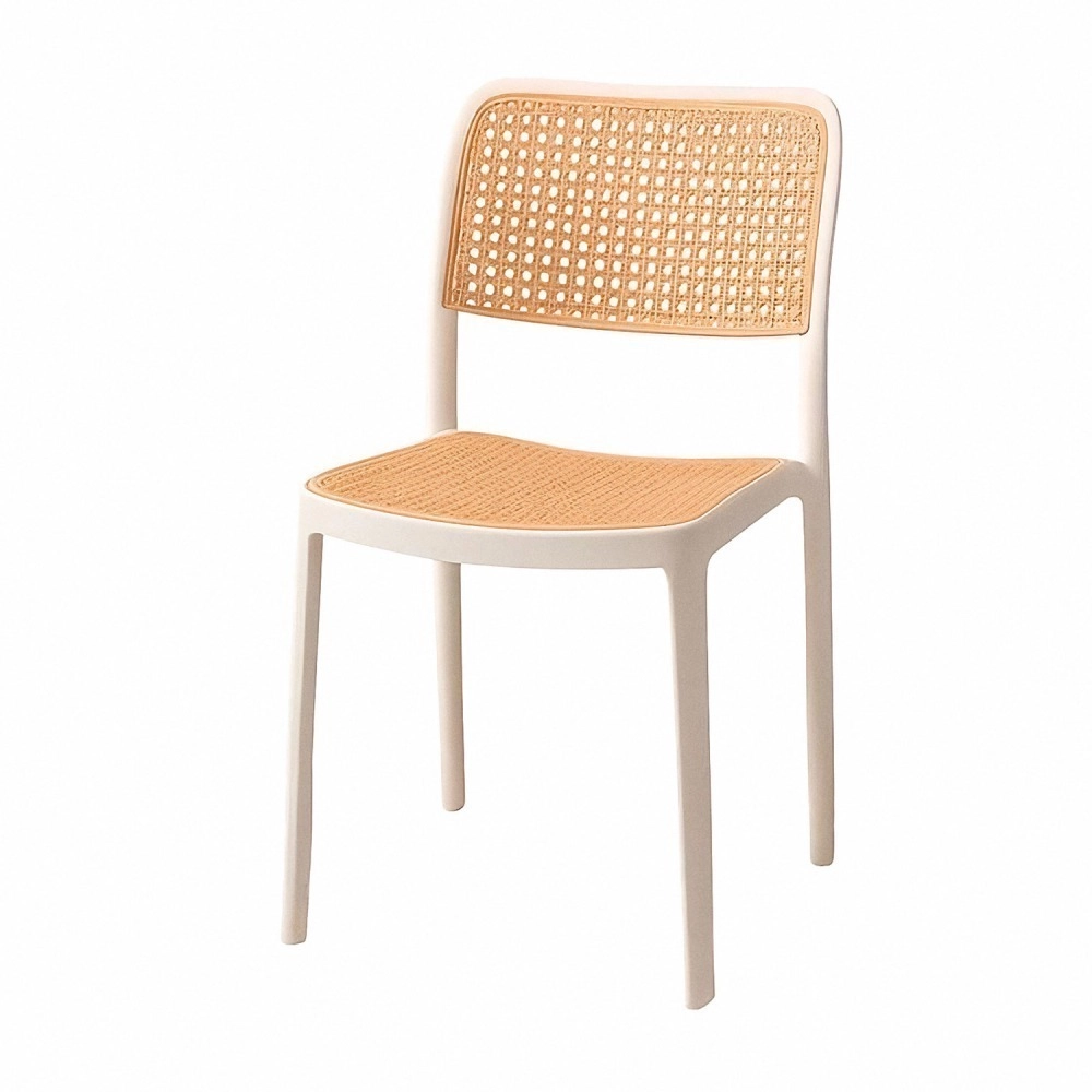 Cadeira de jantar Maya com design moderno e assento confortável - Branco Cadeira de jantar Maya com design moderno e assento confortável - Branco