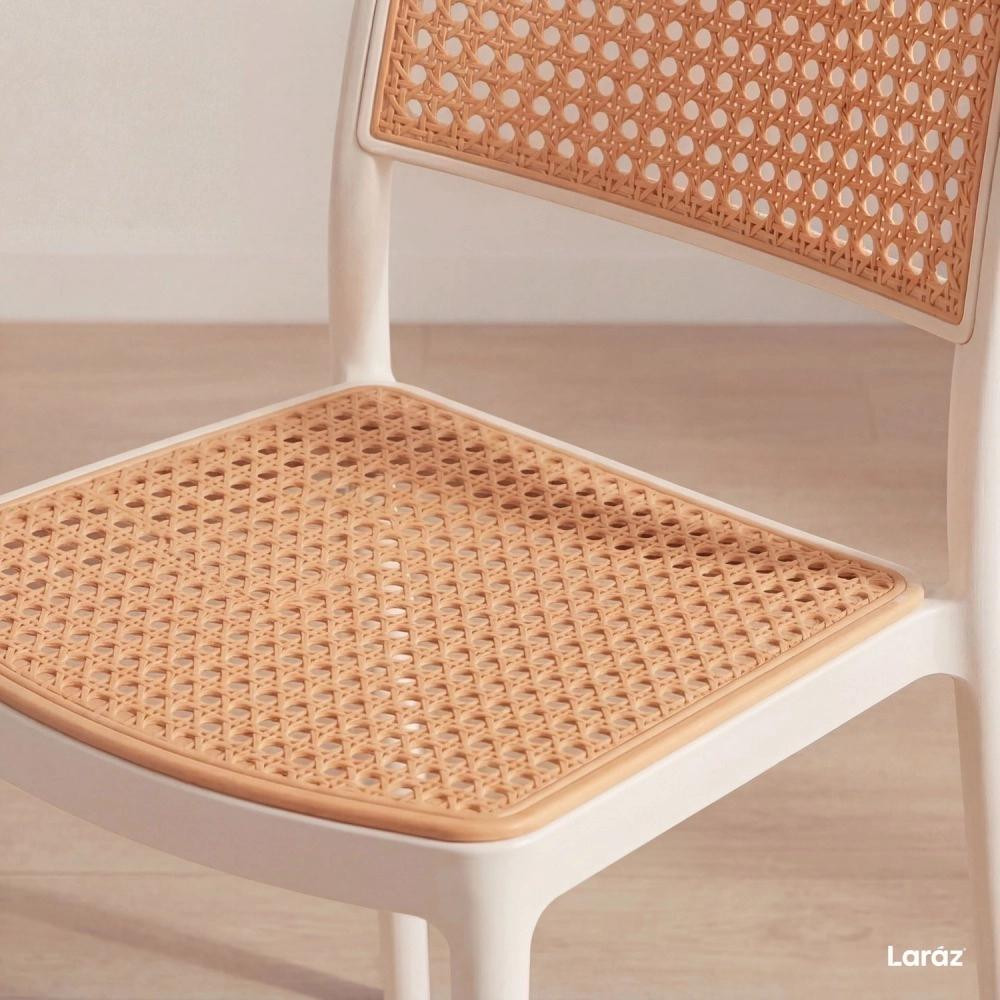 Cadeira de jantar Maya com design moderno e assento confortável - Branco Cadeira de jantar Maya com design moderno e assento confortável - Branco