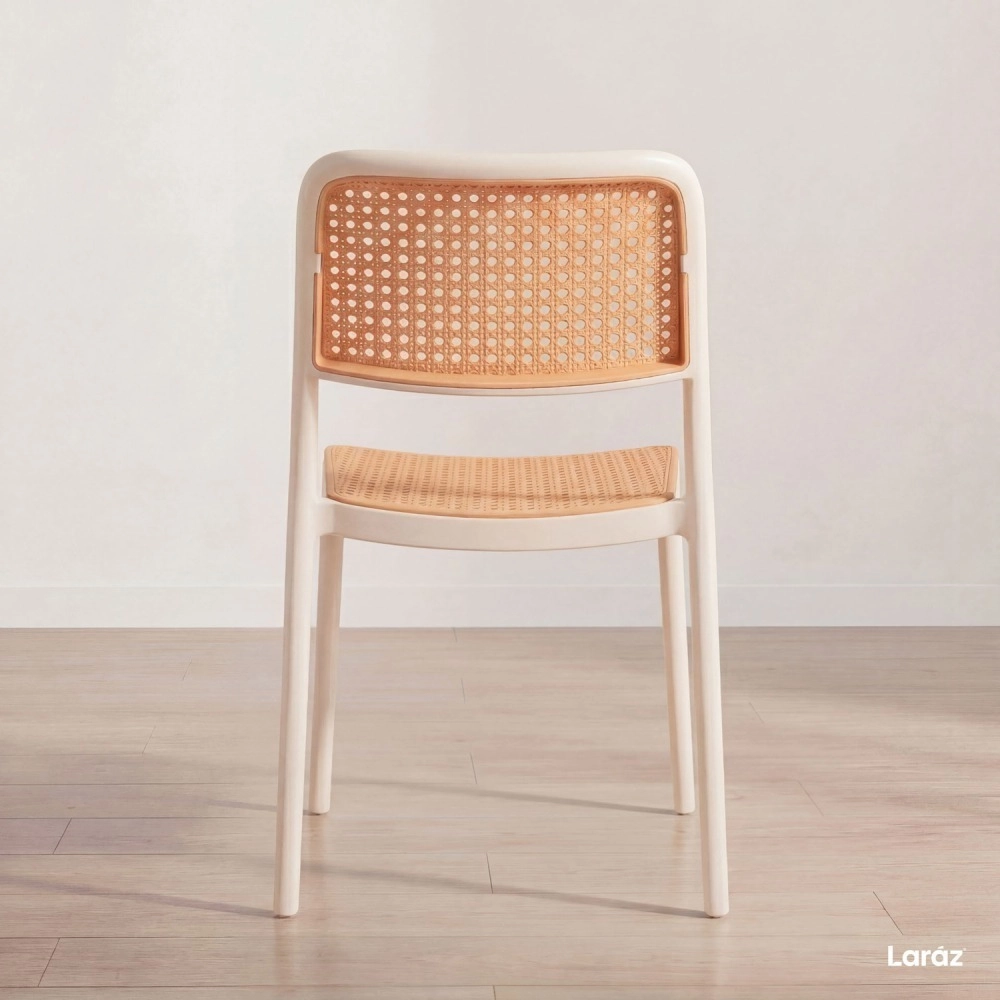 Cadeira de jantar Maya com design moderno e assento confortável - Branco Cadeira de jantar Maya com design moderno e assento confortável - Branco