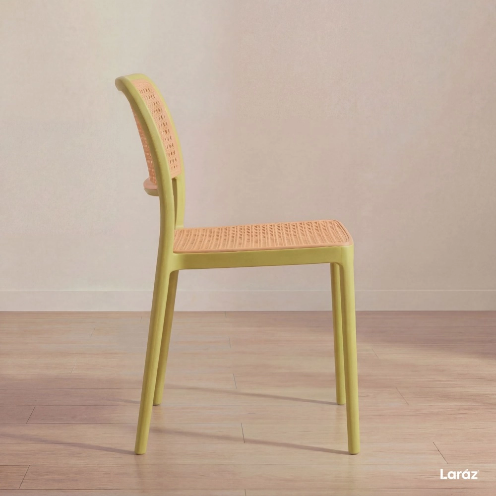 Cadeira de jantar Maya com design moderno e assento confortável  - Verde