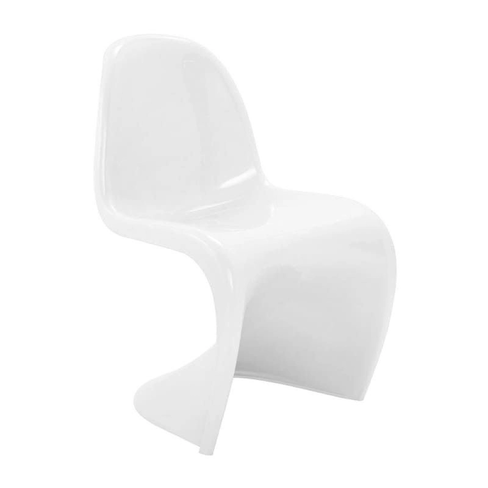 Cadeira design Panton com acabamento Brilhante - Branco Cadeira design Panton com acabamento Brilhante - Branco