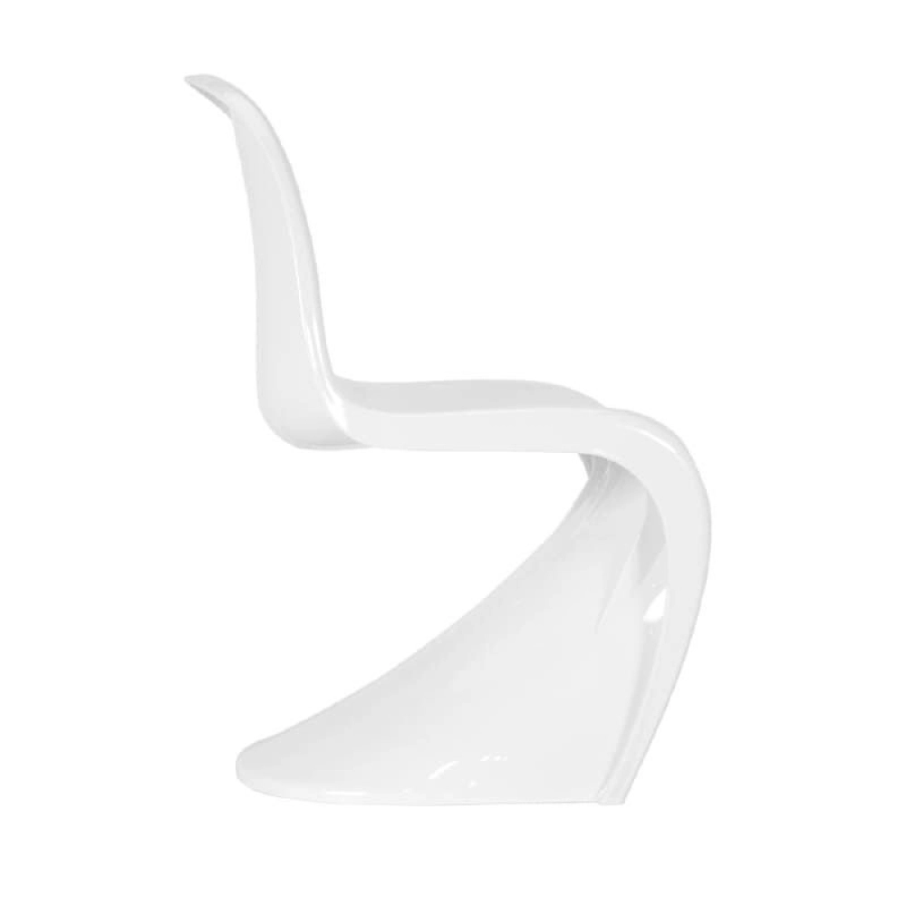 Cadeira design Panton com acabamento Brilhante - Branco Cadeira design Panton com acabamento Brilhante - Branco