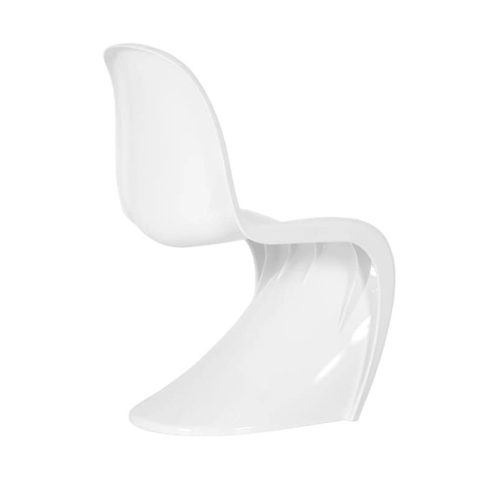 Cadeira design Panton com acabamento Brilhante - Branco Cadeira design Panton com acabamento Brilhante - Branco