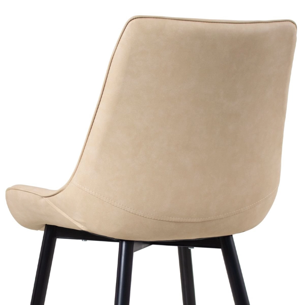 Cadeira estofada Chicago com design industrial - Nude Vintage