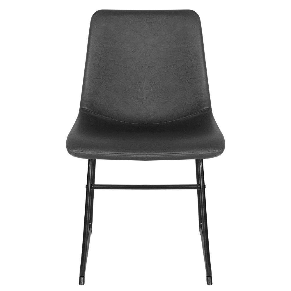 Cadeira estofada com Design Industrial Vintage Brusque - Preto