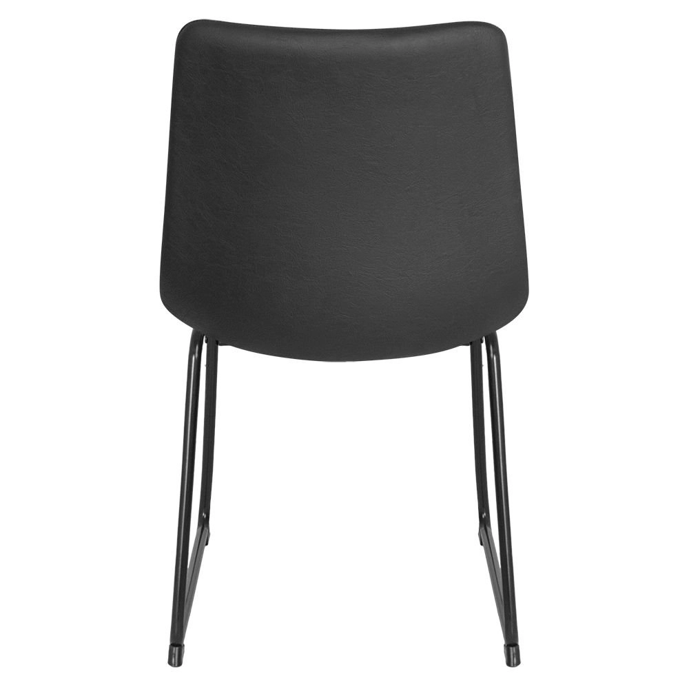 Cadeira estofada com Design Industrial Vintage Brusque - Preto