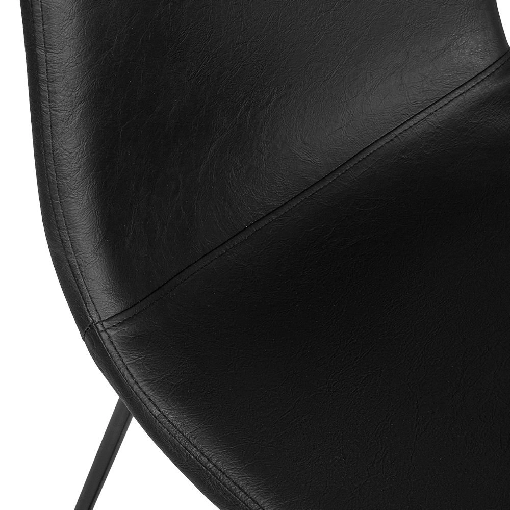 Cadeira estofada com Design Industrial Vintage Brusque - Preto