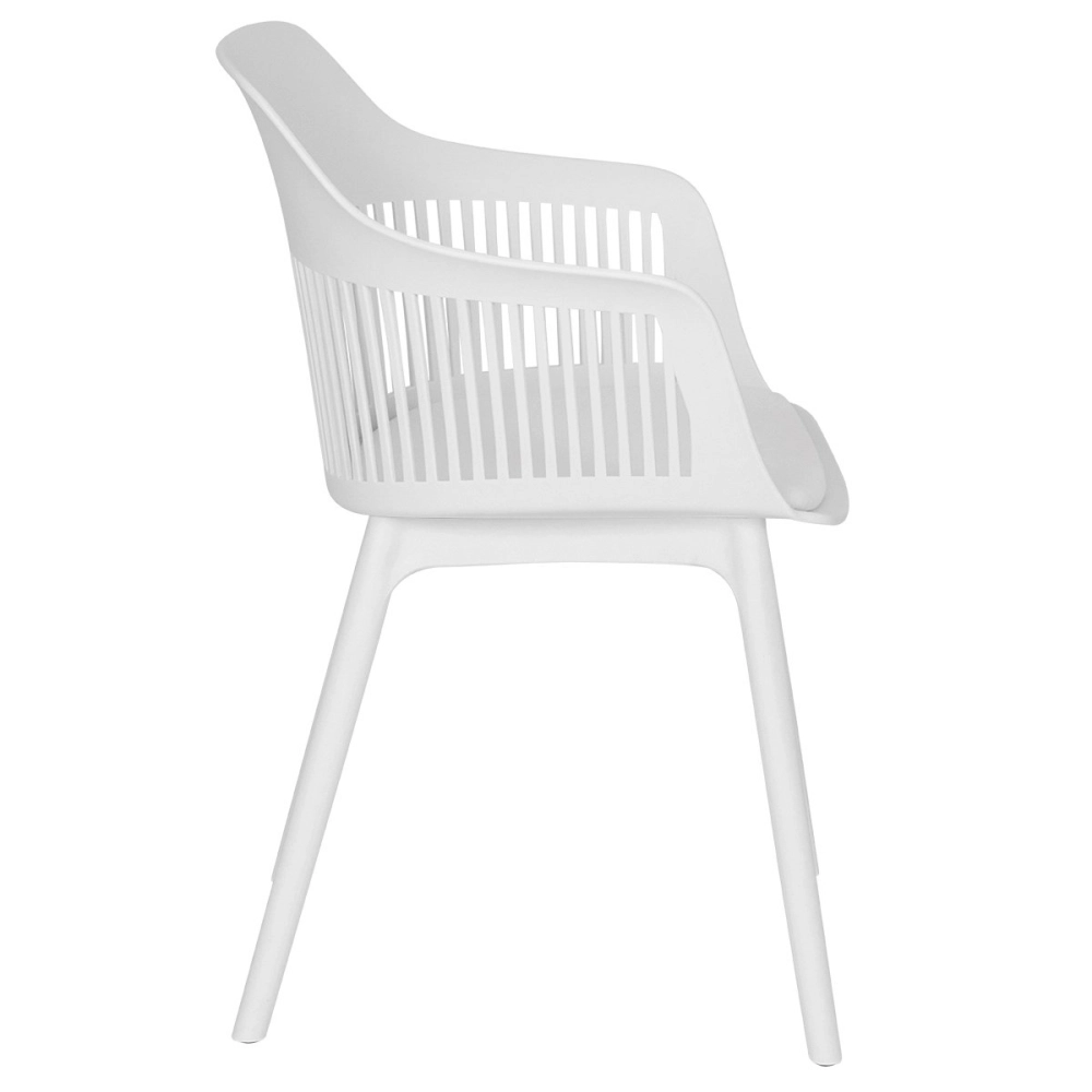 Cadeira estofada Marcela para sala de jantar e cozinha - Branco