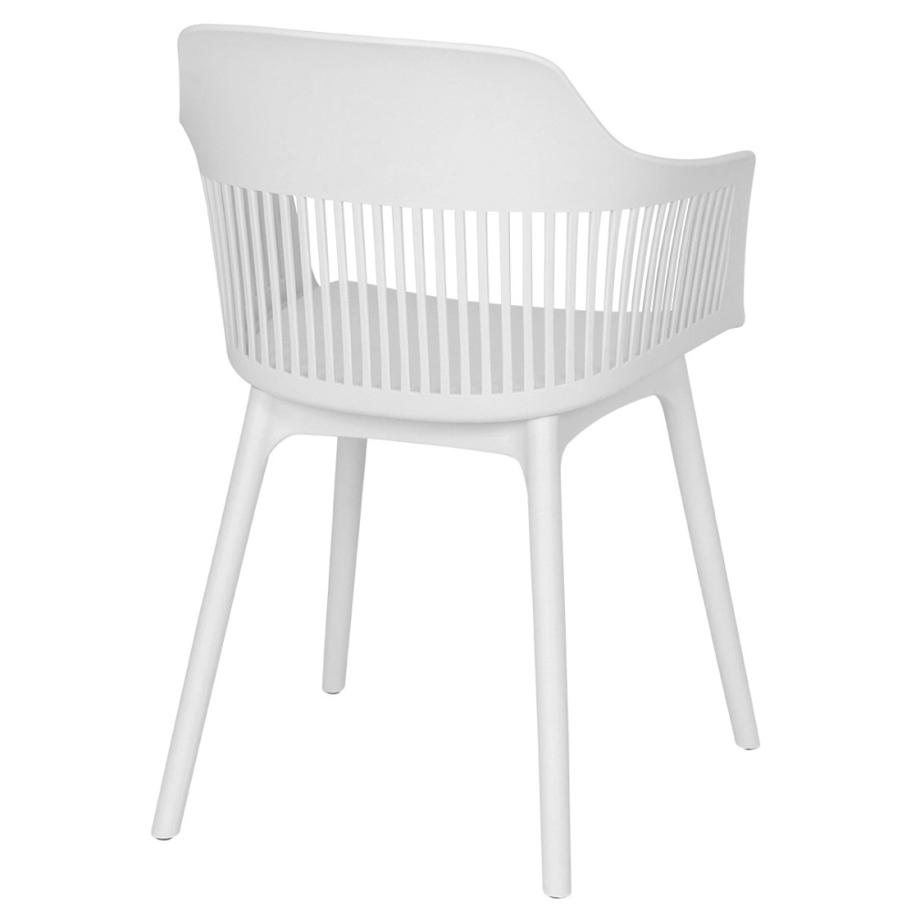Cadeira estofada Marcela para sala de jantar e cozinha - Branco
