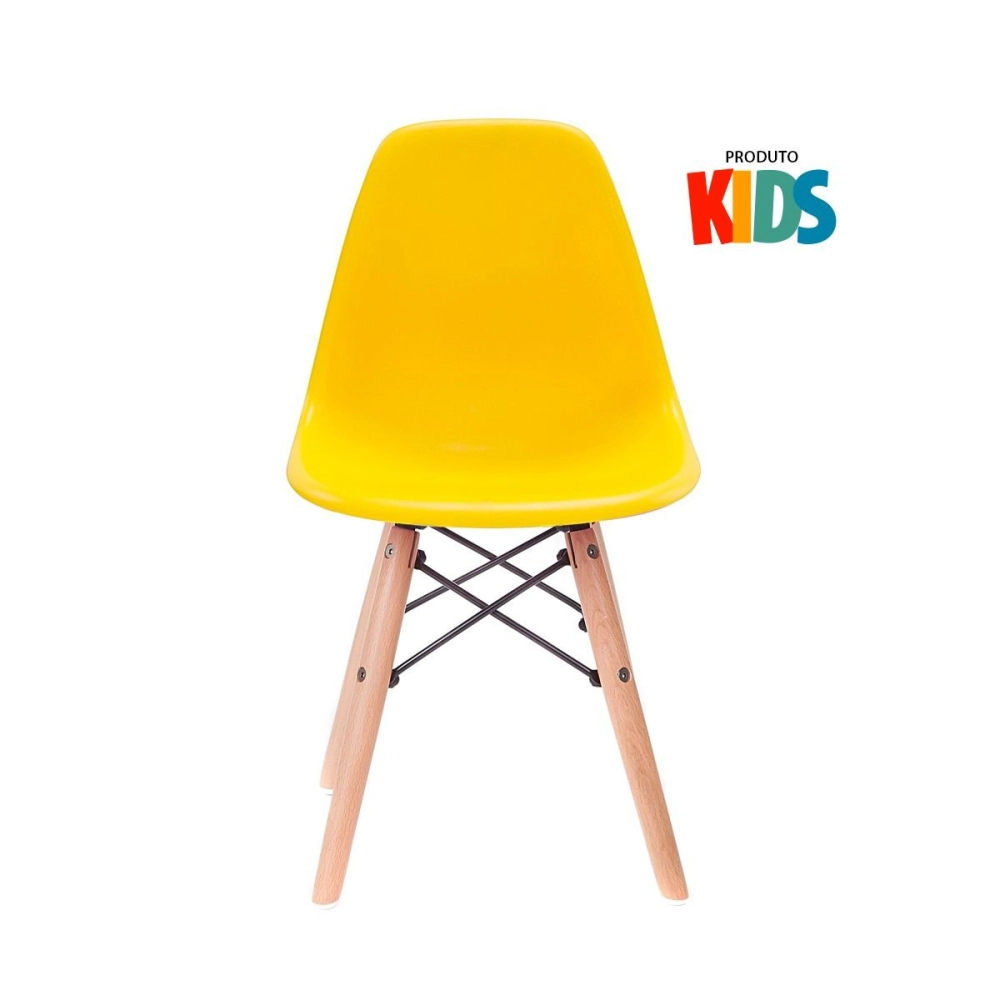 Cadeira infantil Eames Eiffel Junior cadeirinha kids Amarelo Cadeira infantil Eames Eiffel Junior cadeirinha kids Amarelo