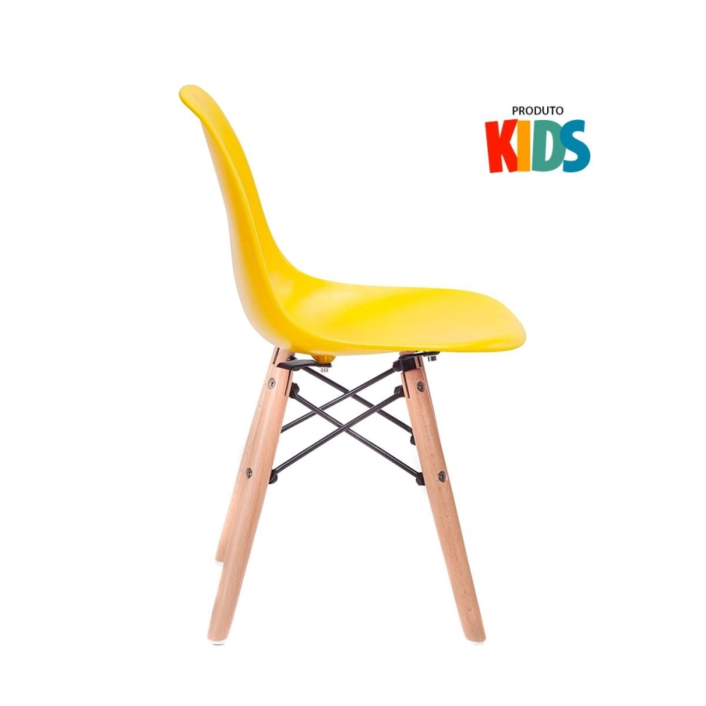 Cadeira infantil Eames Eiffel Junior cadeirinha kids Amarelo Cadeira infantil Eames Eiffel Junior cadeirinha kids Amarelo