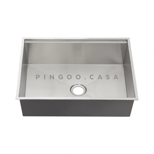 Calha Úmida para Cozinha Gourmet Escorredor Embutida Aço Inox 304 Baniwa 43x33 cm Prata