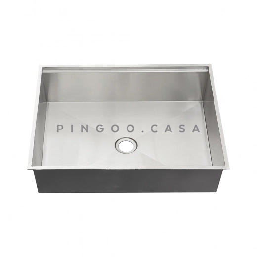 Calha Úmida para Cozinha Gourmet Escorredor Embutida Aço Inox 304 Baniwa 50x40 cm Prata