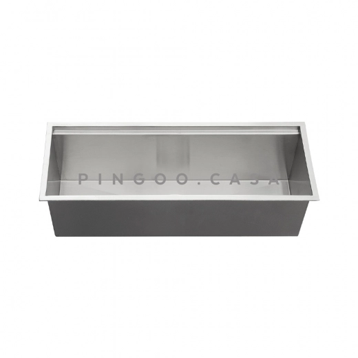 Canal Calha Úmida para Cozinha Gourmet Escorredor Embutida Aço Inox 304 Waiana 45x18 cm Prata