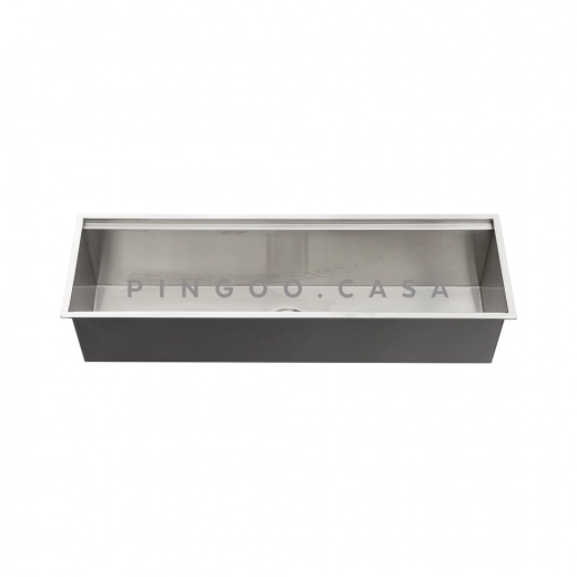 Canal Calha Úmida para Cozinha Gourmet Escorredor Embutida Aço Inox 304 Waiana 60x19 cm Prata