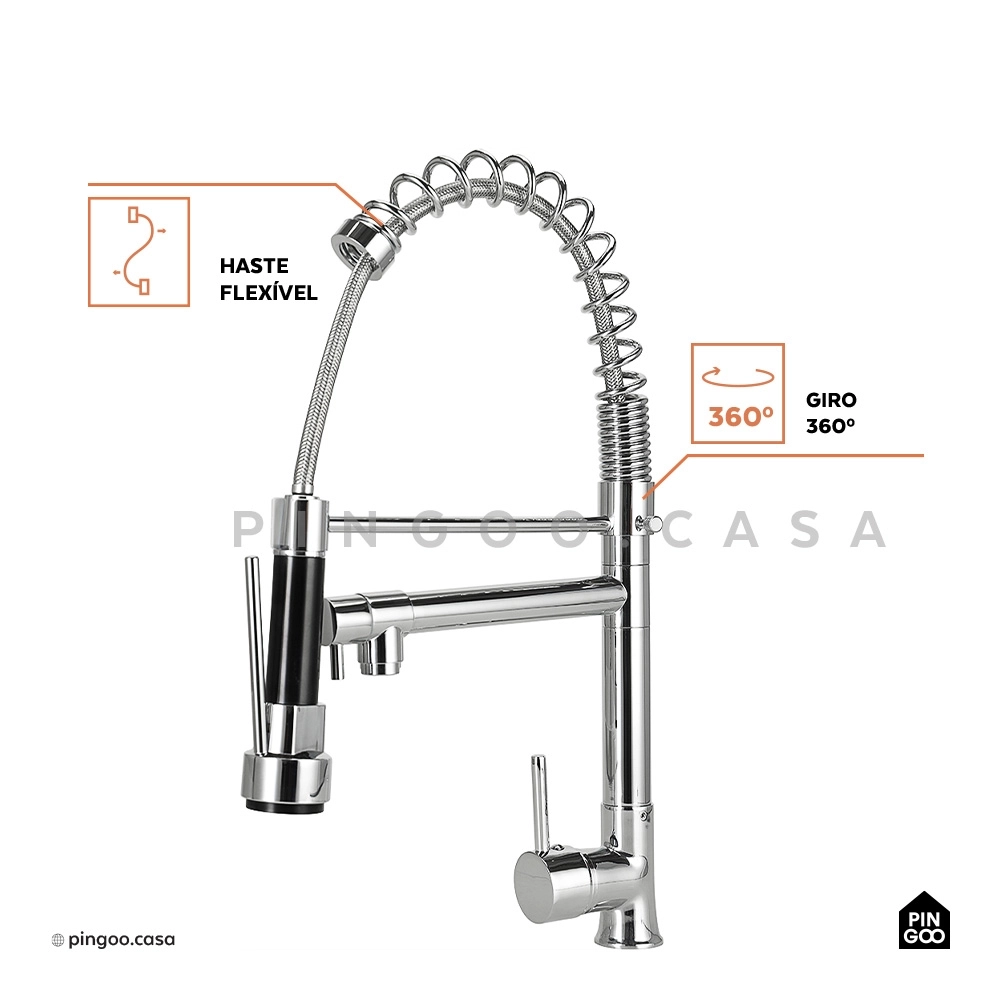 Kit Cuba Dupla Gourmet para Cozinha e Acessórios Aço Inox 78x43cm Tábua de Corte e Torneira Misturador Monocomando Munim