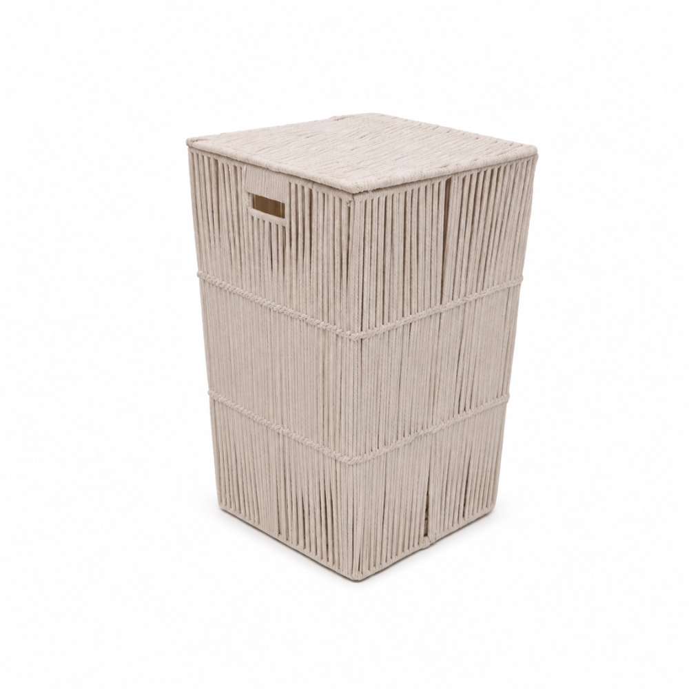 Cesto de Roupa Ecocotton Branco - Mimo Style