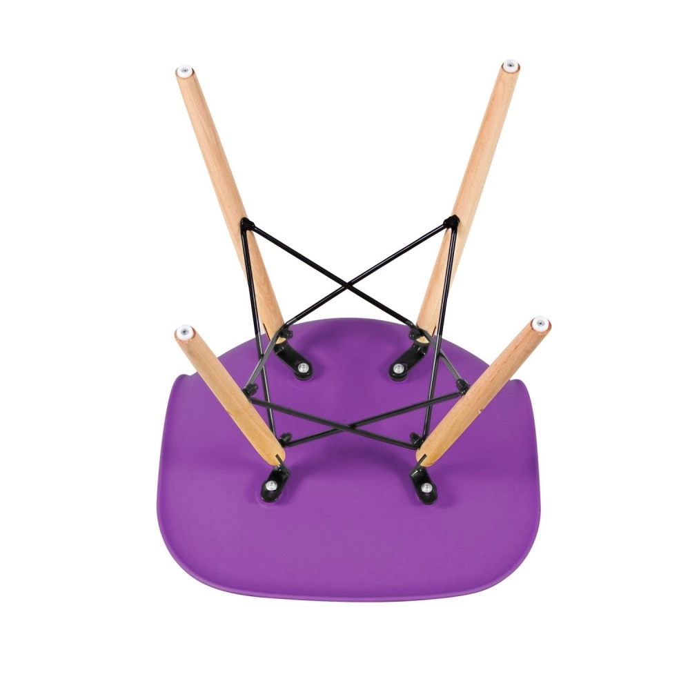 Conjunto 2 x cadeiras Eames Daw com braços + 6 cadeiras Eiffel Dsw - Roxo Conjunto 2 x cadeiras Eames Daw com braços + 6 cadeiras Eiffel Dsw - Roxo
