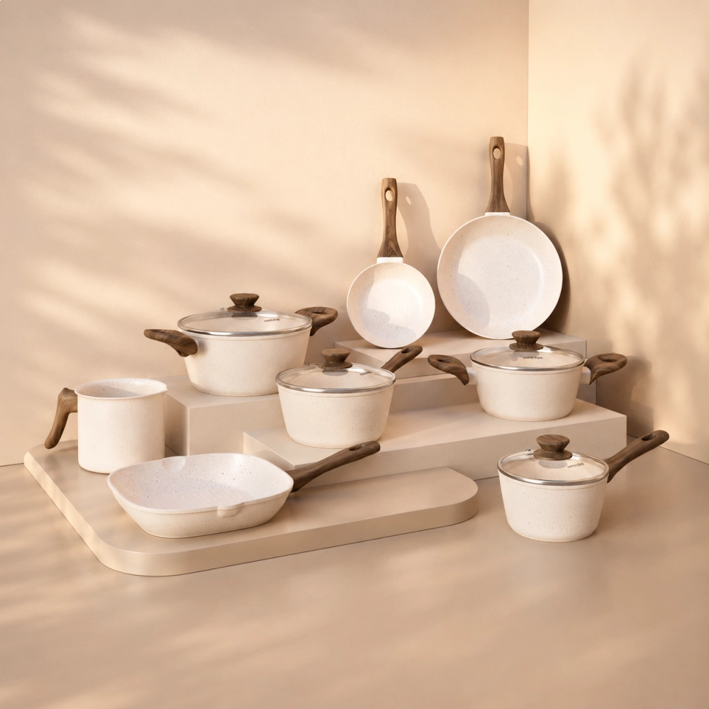 Conjunto de 8 Panelas Style Cook Mármol - Mimo Style