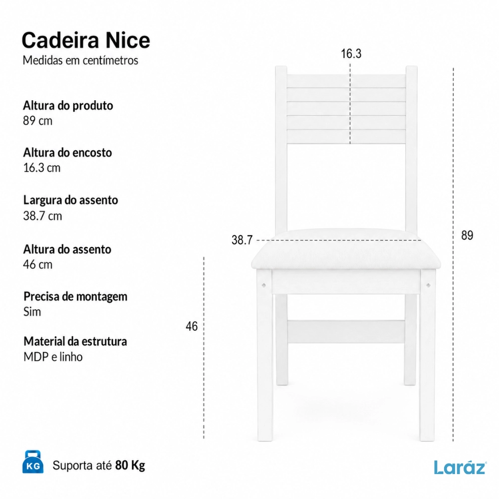 Conjunto Sala de Jantar Mesa Retangular León com 4 Cadeiras Estofadas Nice Laráz Conjunto Sala de Jantar Mesa Retangular León com 4 Cadeiras Estofadas Nice Laráz